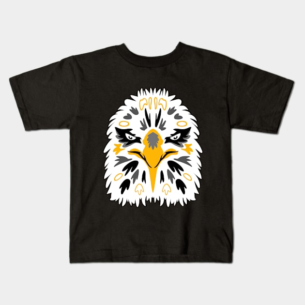 bird artistic face Kids T-Shirt by pixspatter